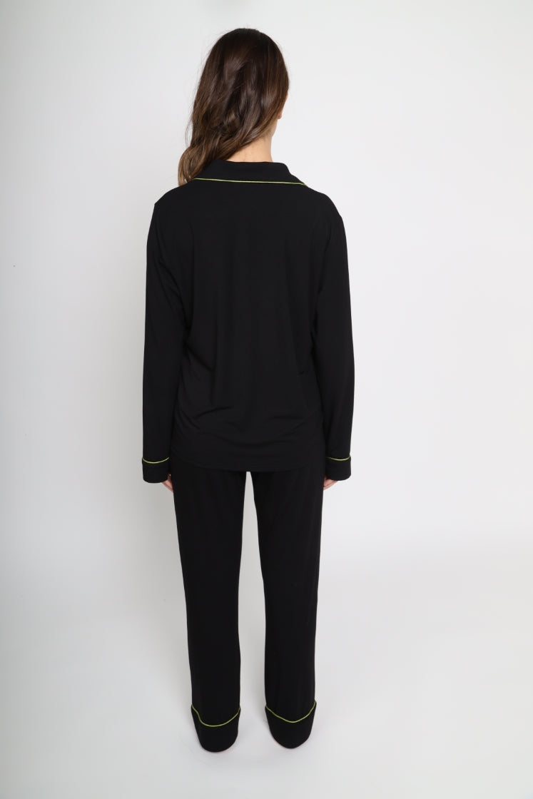 Luxury Modal Pyjama Set - Black