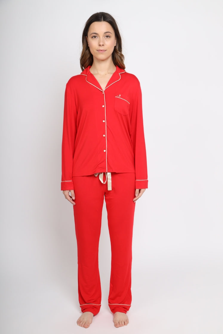 Luxury Modal Pyjama Set - Red